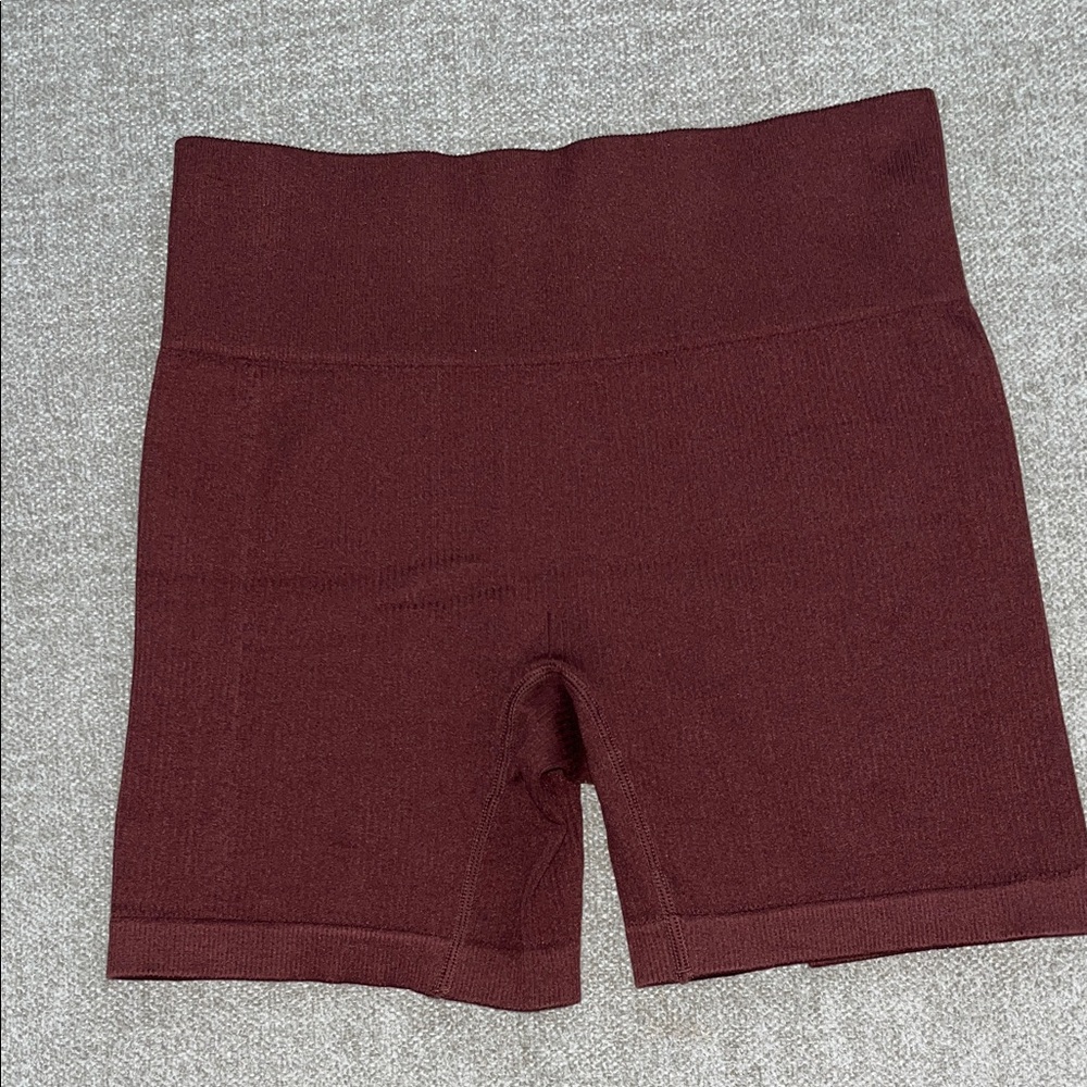 Source Unknown Women's Burgundy Bike Shorts thick ribbed stretch